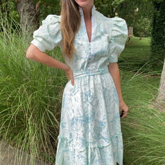 Vintage Dresses & Skirts - Vintage 80s prairie dress puff sleeves